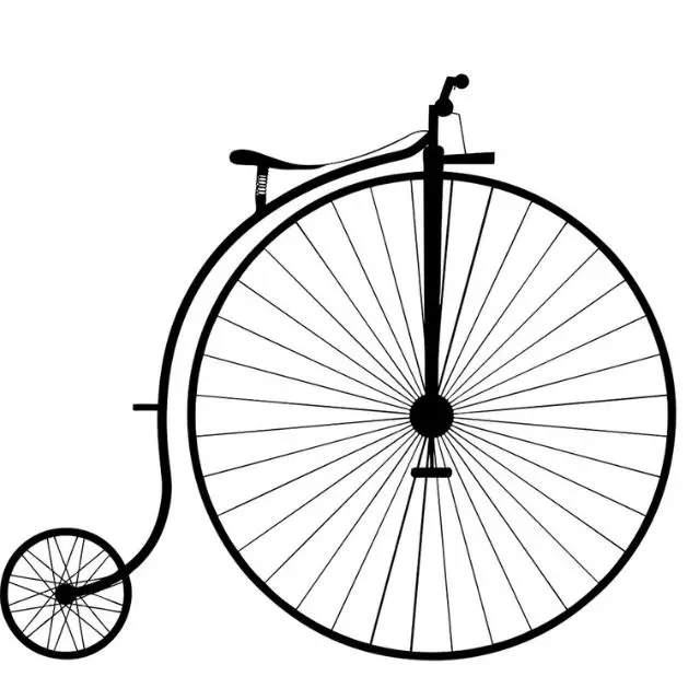 What was unusual about the penny-farthing bicycle