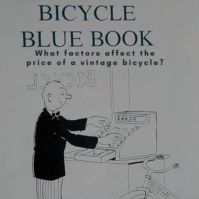 vintage blue book bicycle
