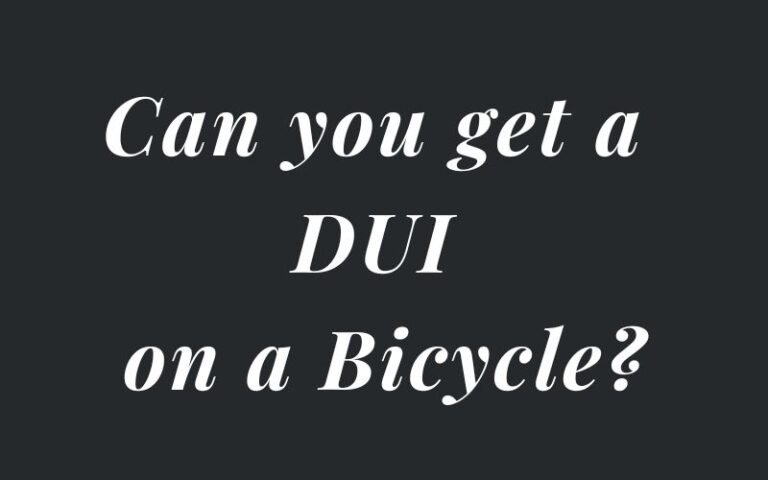Can you get a DUI on a Bicycle