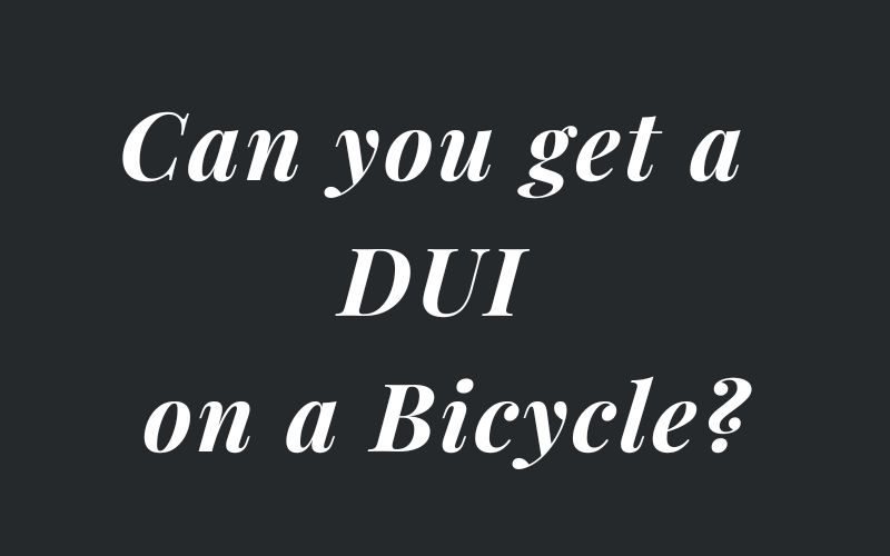 dui on a bicycle