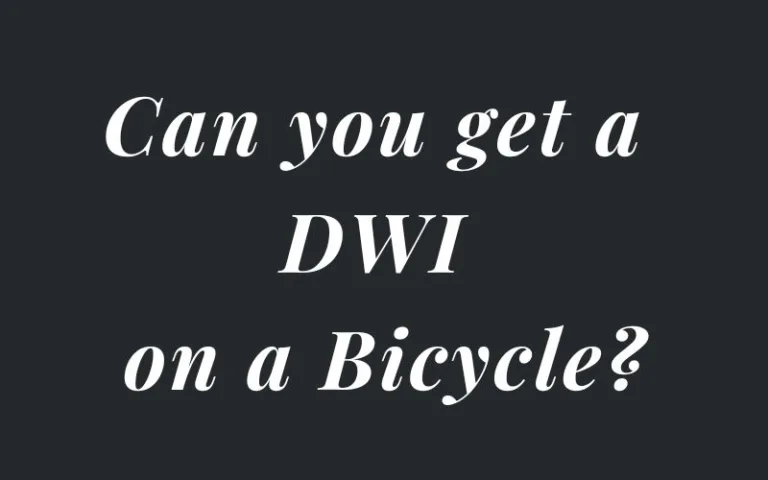 Can you get a DWI on a Bicycle